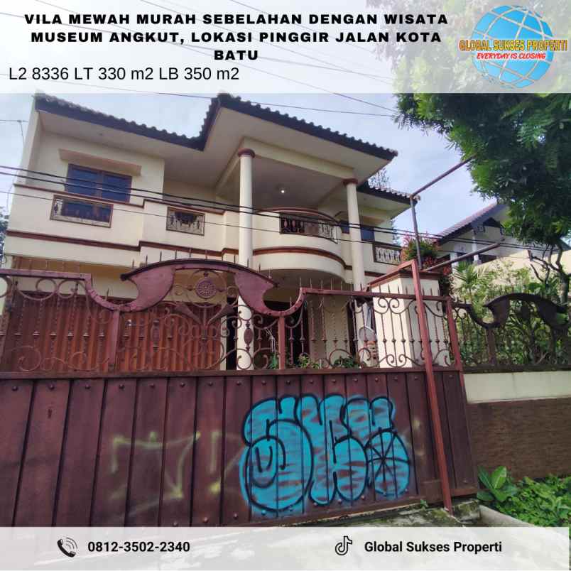 dijual villa jl sultan agung kel sisir