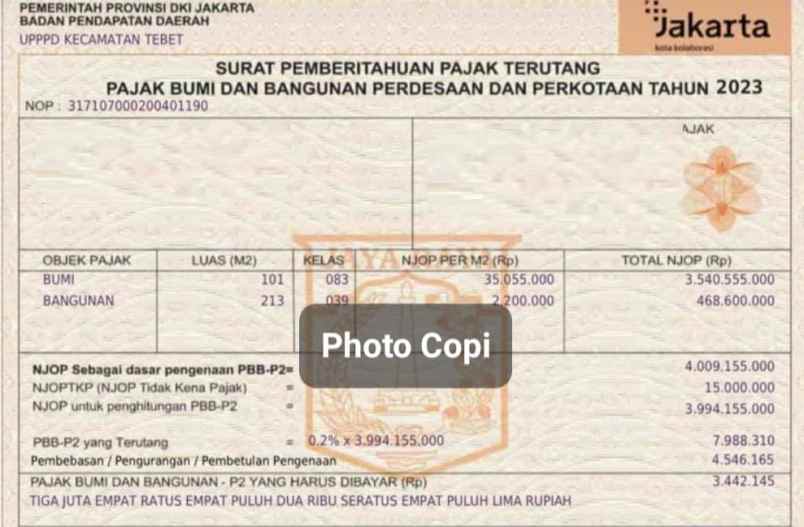 jual ruko gandeng di tebet barat jakarta selatan