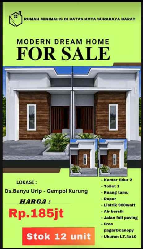 jual rumah baru murah cash kredit