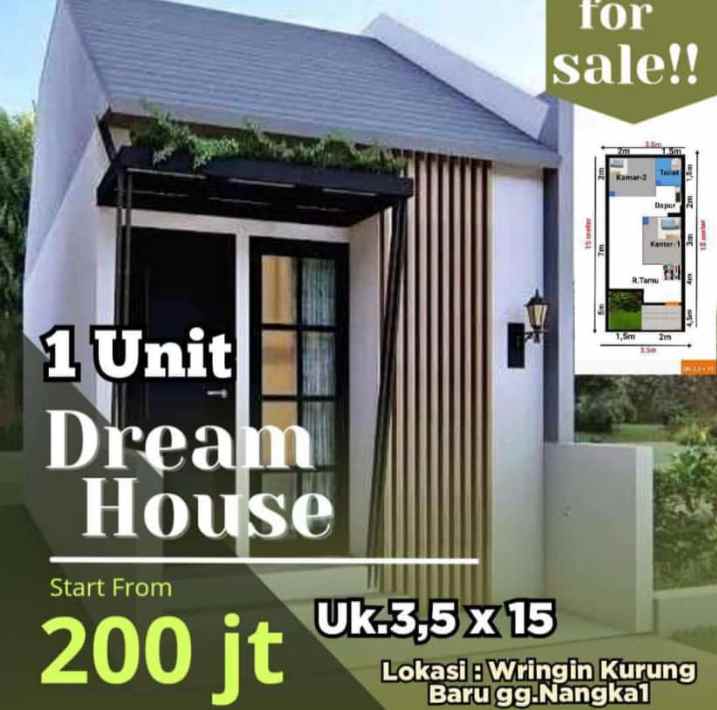 jual rumah baru murah cash kredit