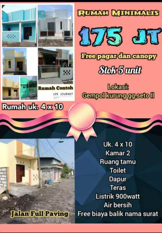 jual rumah baru murah cash kredit