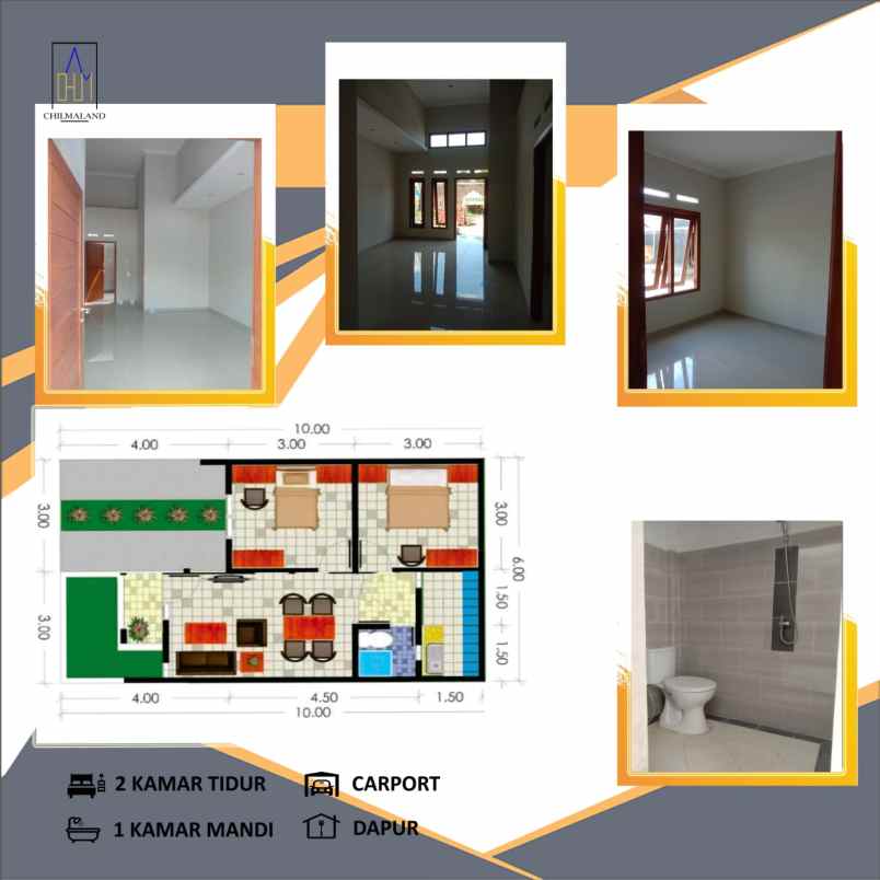 jual rumah desain modern minimalis lokasi strategis