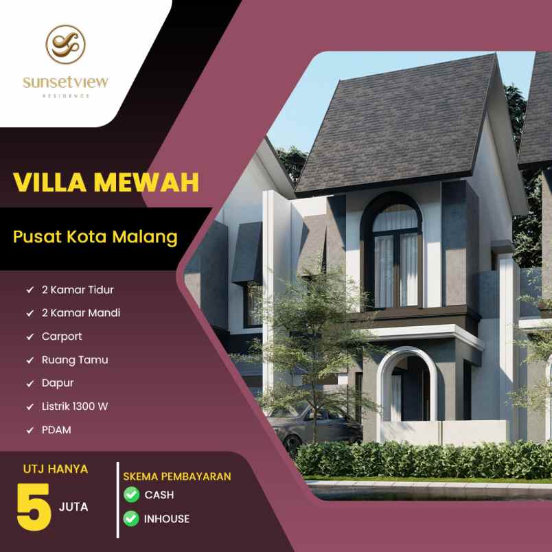 jual rumah di malang sunset view residence