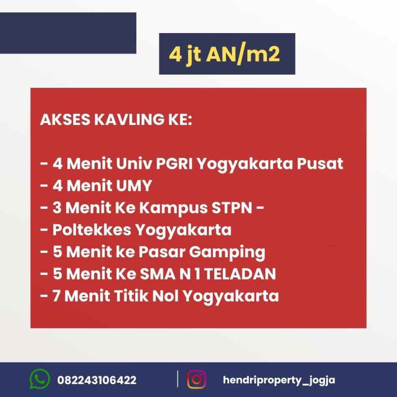 kavling dekat titik nol jogja dalam ring road murah