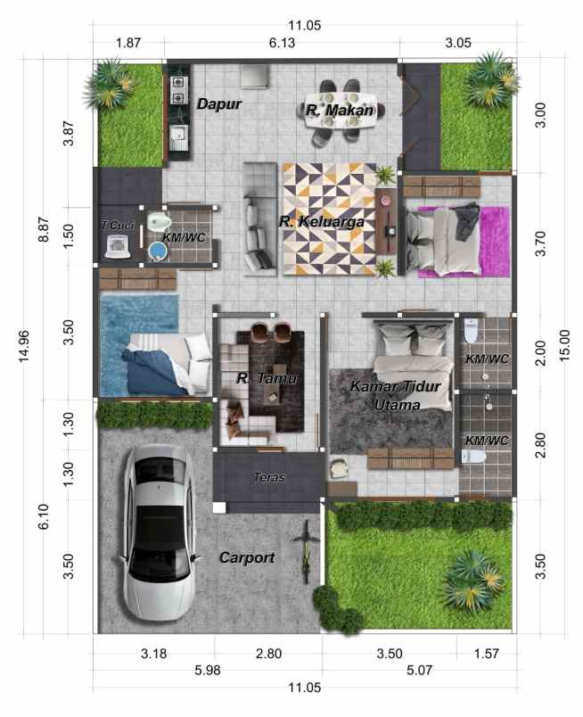 parit indah cluster jl statistik sudirman