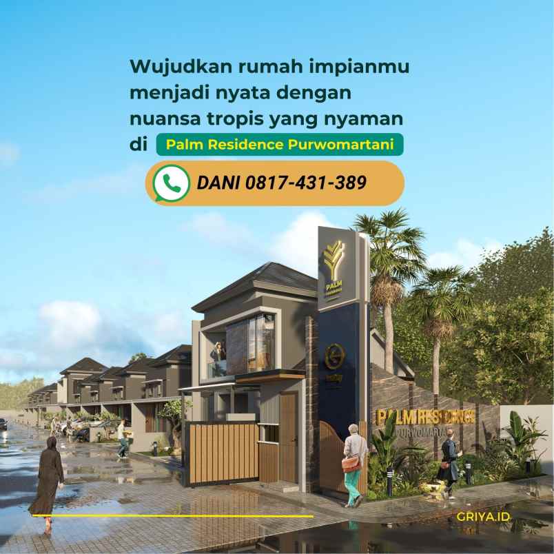 perumahan palm residence purwomartani kalasan 3 kamar