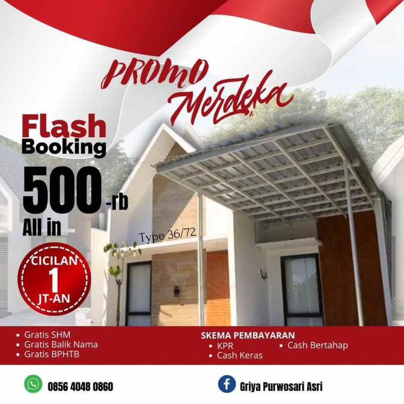 promo flash booking 500rb bebas dp