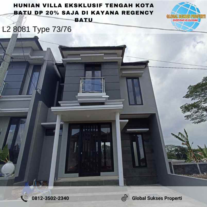 promo rumah vila baru harga bagus di junrejo kota batu