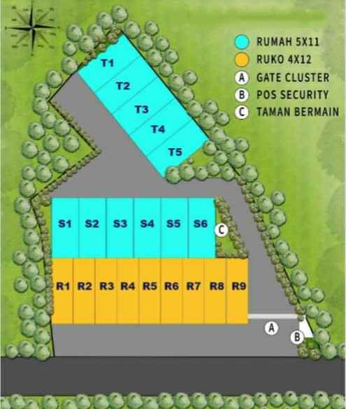 ruko gudang kantor lokasi strategis dipinggir