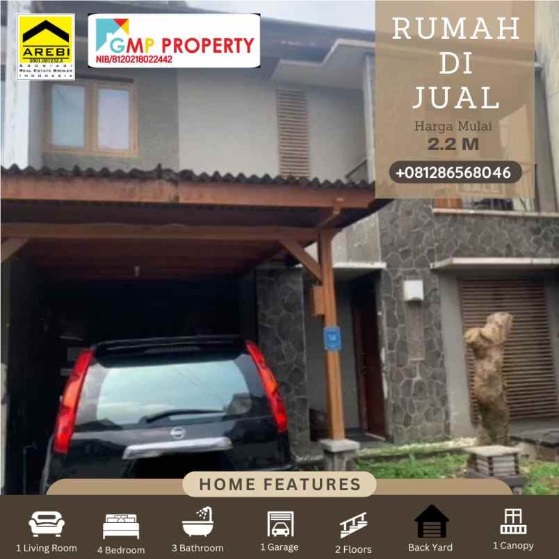 rumah 2 lantai premium dalam cluster dago bandung