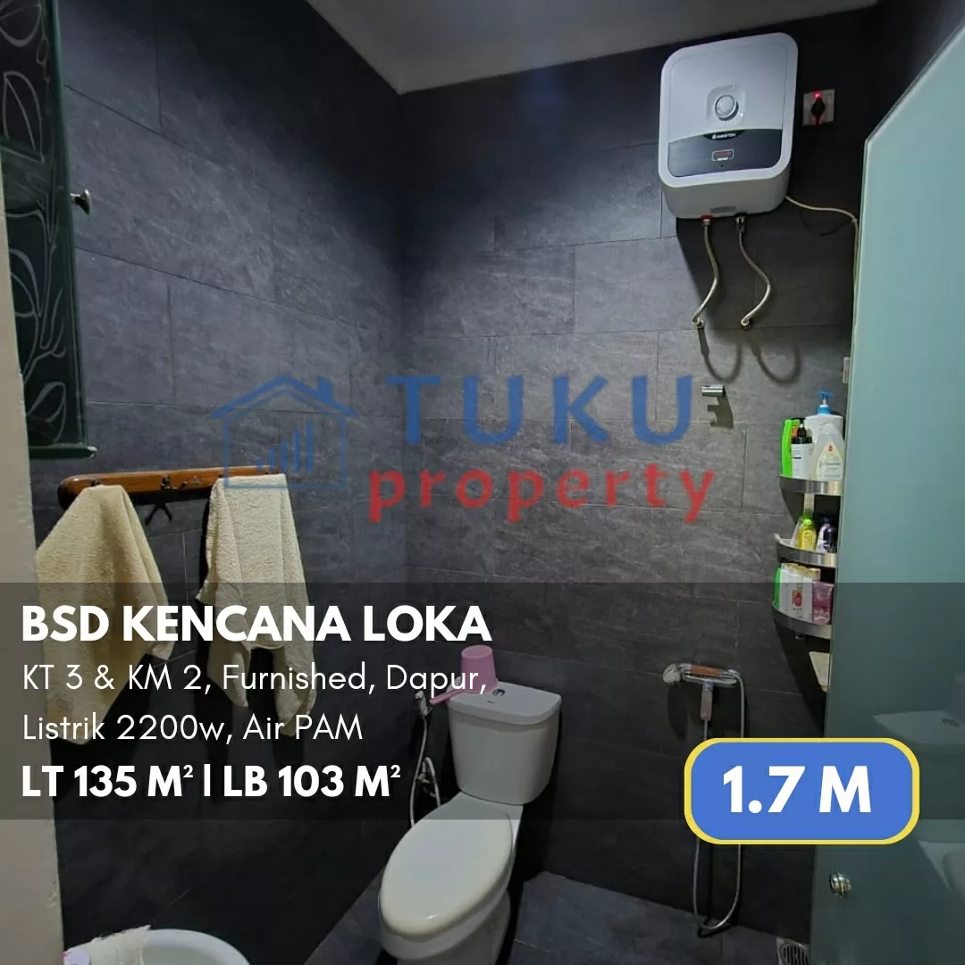 rumah bsd kencana loka rapih bisa langsung huni 1 7m