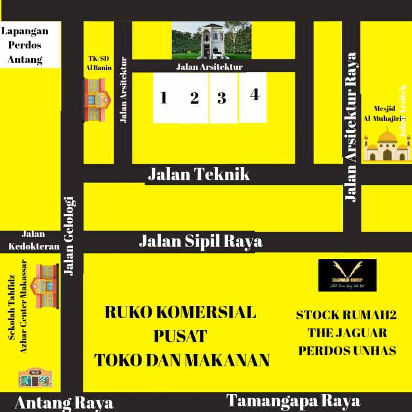 rumah desain klasik lokasi perdos unhas antang