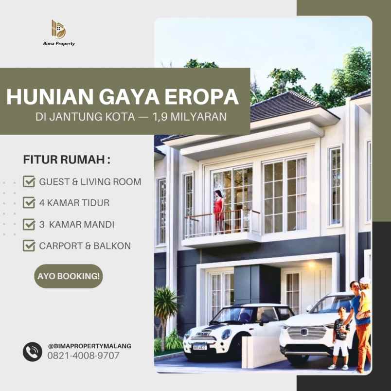 rumah gaya eropa 2 lantai exclusive