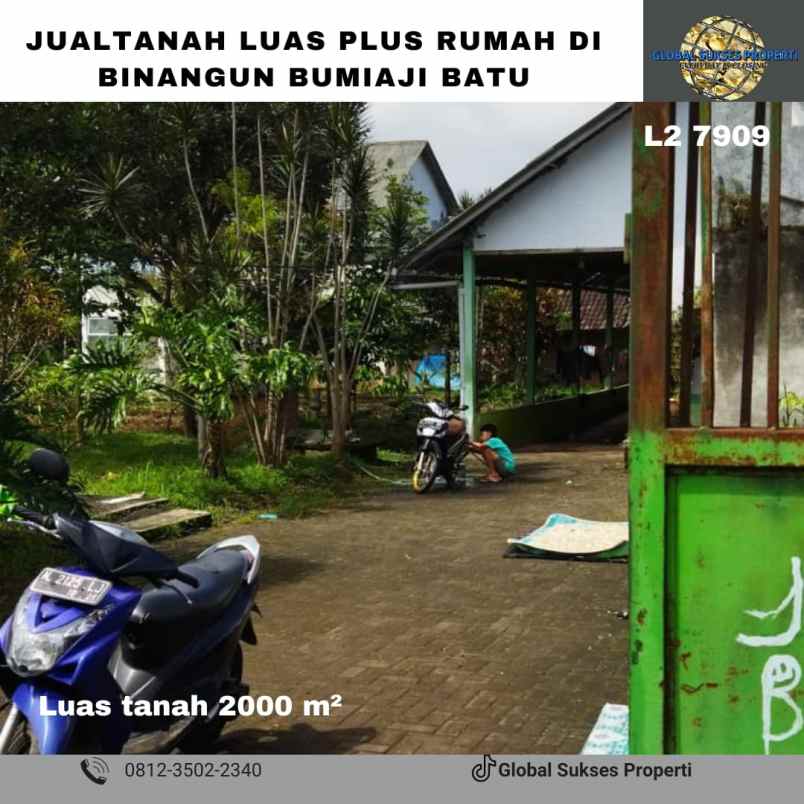 rumah halaman besar strategis di banaran bumiaji batu