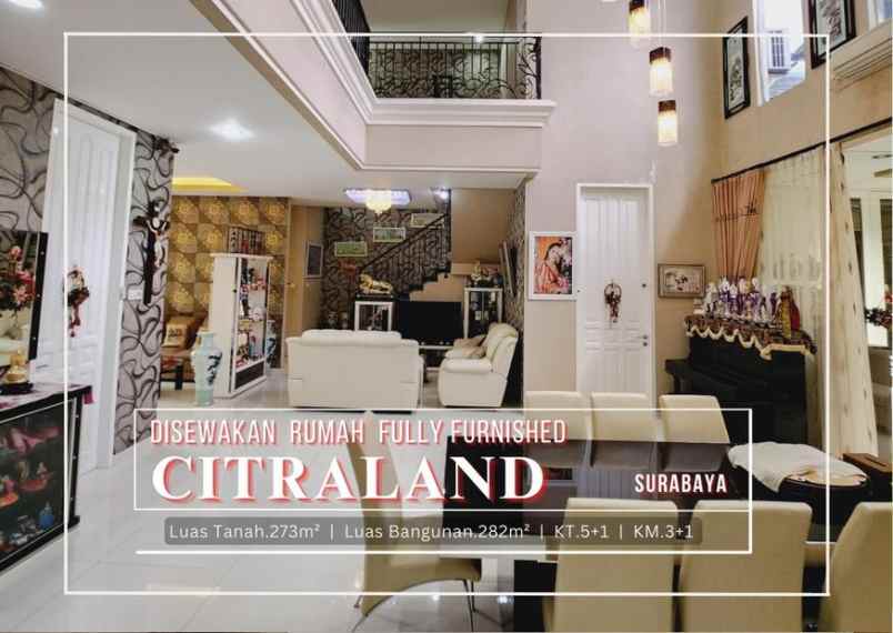 rumah istimewa terawat di citraland surabaya