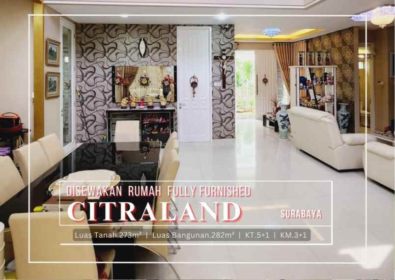 rumah istimewa terawat di citraland surabaya