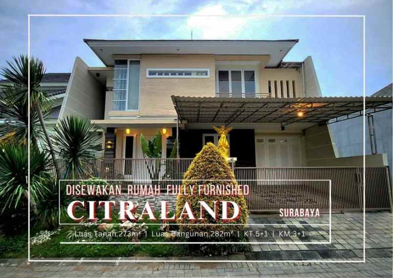 rumah istimewa terawat di citraland surabaya