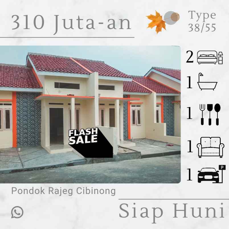 rumah jalan raya pondok rajeg