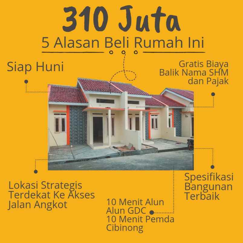 rumah jalan raya pondok rajeg