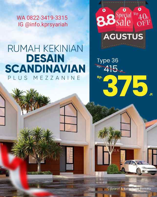 rumah kekinian desain scandinavian mezzanine depok