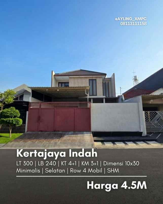 rumah kertajaya indah strategis minimalis siap huni