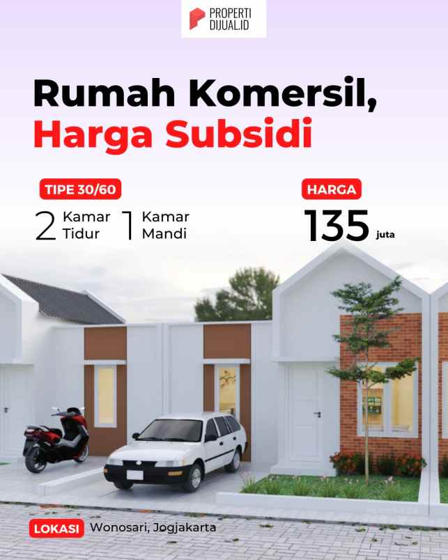 rumah komersil harga subsidi wonosari jogja