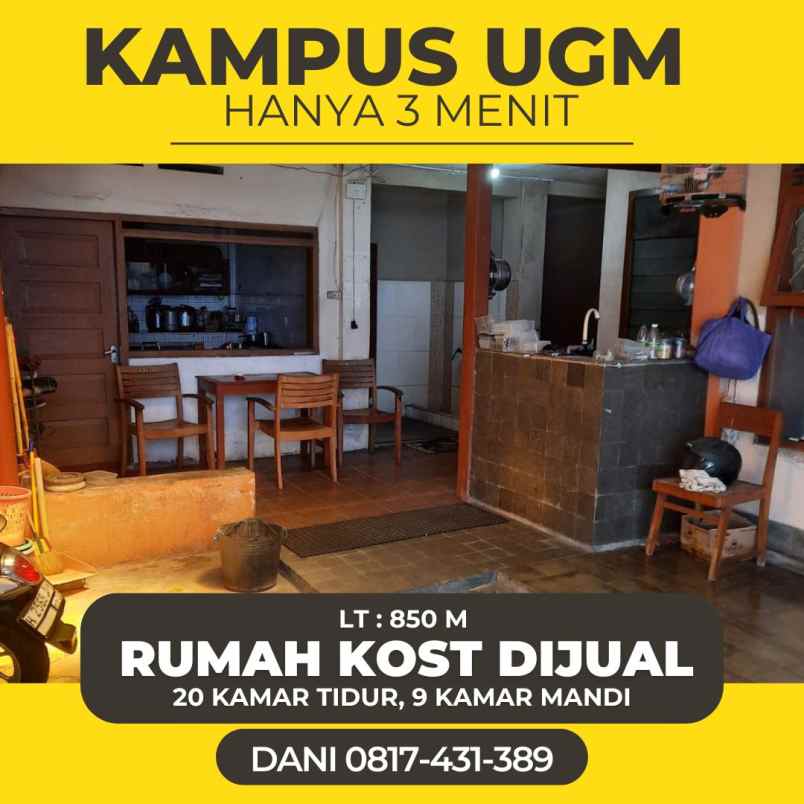 rumah kost dijual jogja kampus ugm uny kaliurang