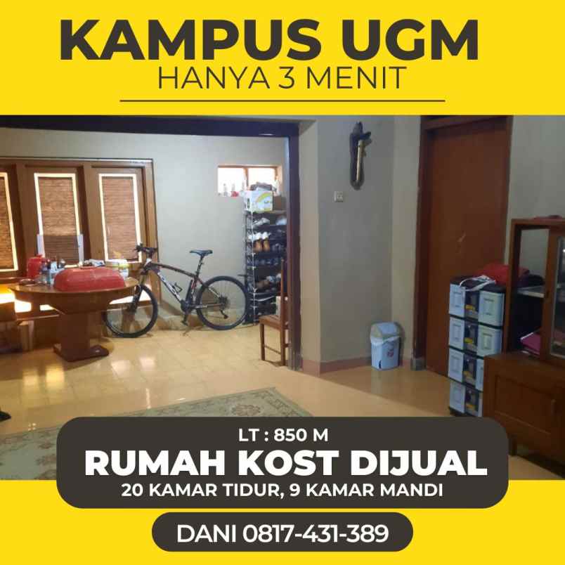 rumah kost dijual jogja kampus ugm uny kaliurang