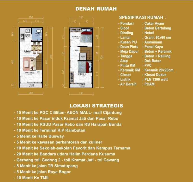 rumah minimalis di krmat jati