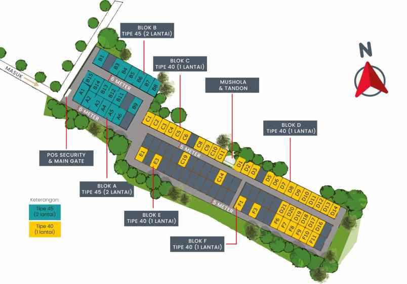 rumah modern minimalis dekat bandara abd saleh