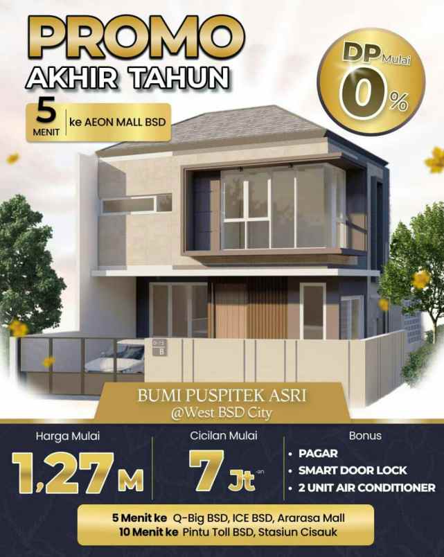 rumah murrah siap huni dikawasan bisnis kota bsd