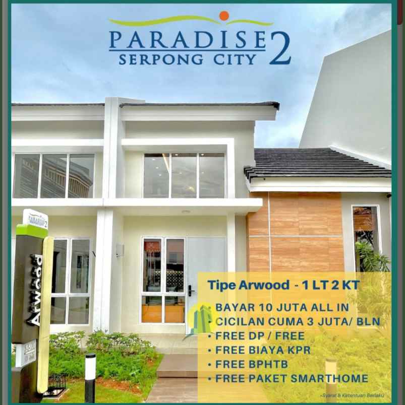 rumah premium paradise serpong city 2 eco urban living