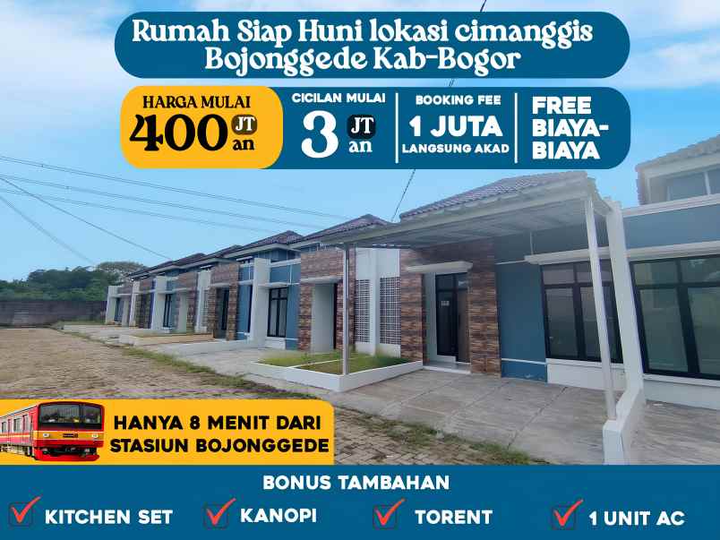 rumah ready stok 8 menit dari stasiun bojonggede dp 0