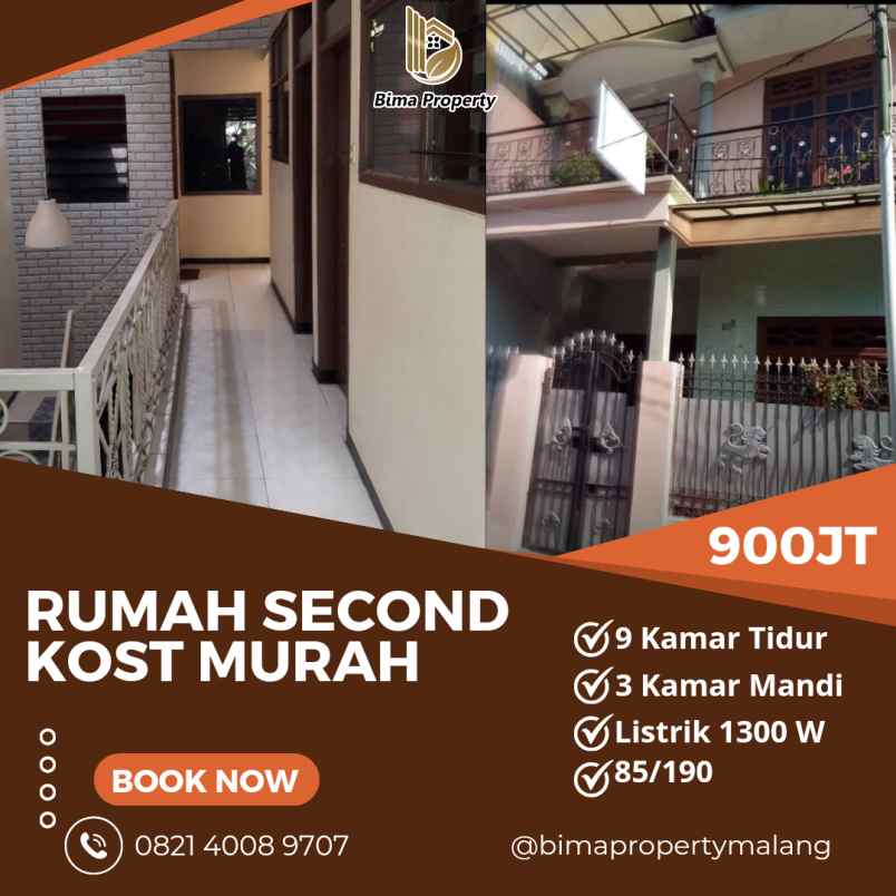 rumah second kost murah di malang