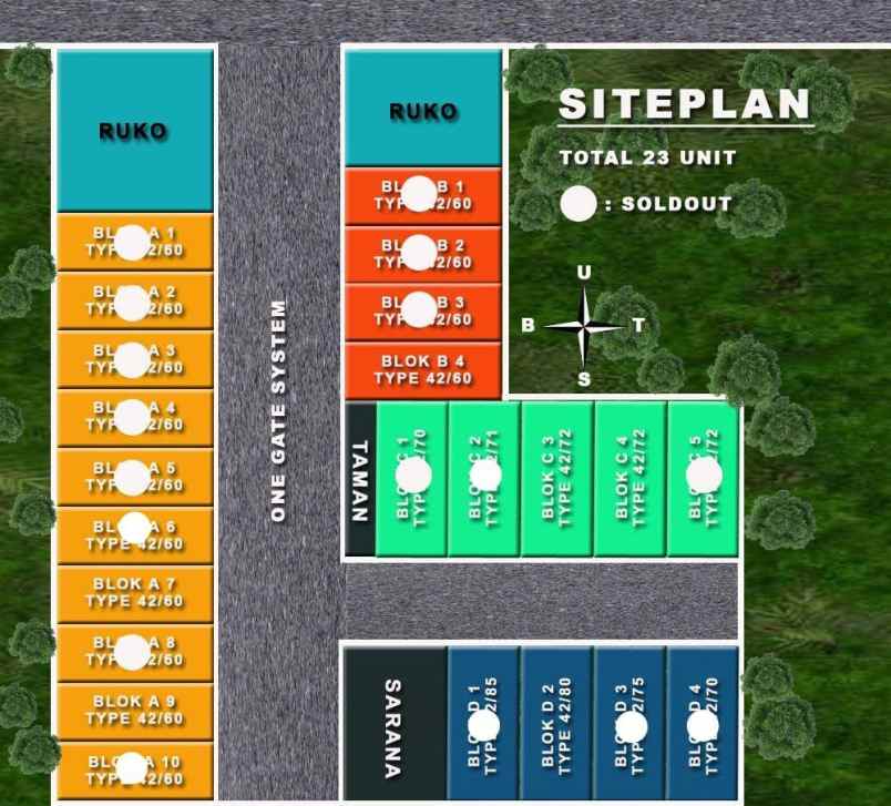 rumah siap huni pinggir jalan dekat stasiun