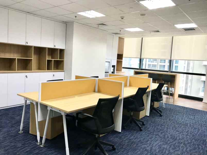 sewa ruang kantor full furnished tower treasury