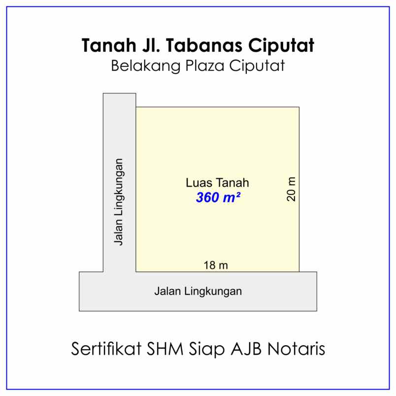 tanah ciputat dekat kampus uin jakarta