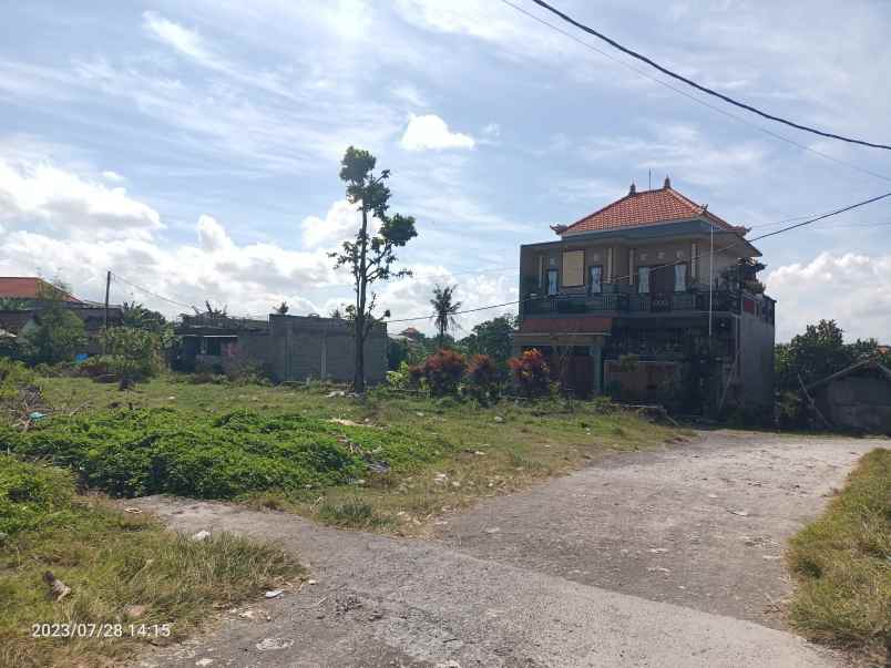 tanah di kwanji denpasar zona kuning dan view sawah