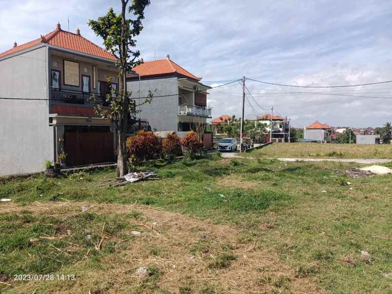 tanah di kwanji denpasar zona kuning dan view sawah