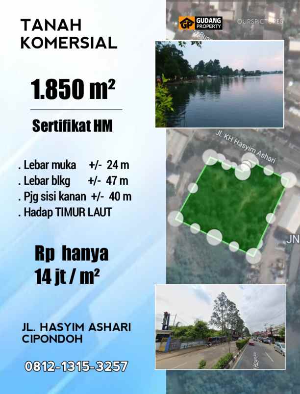 tanah jl hasyim ashari cipondoh