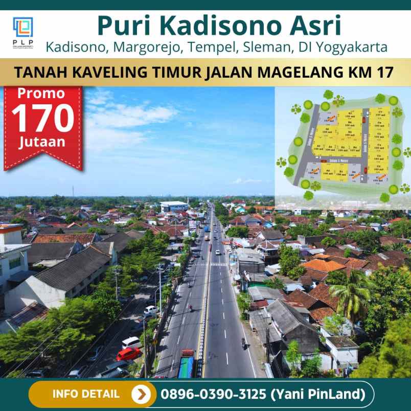 tanah murah dekat jalan magelang km 17