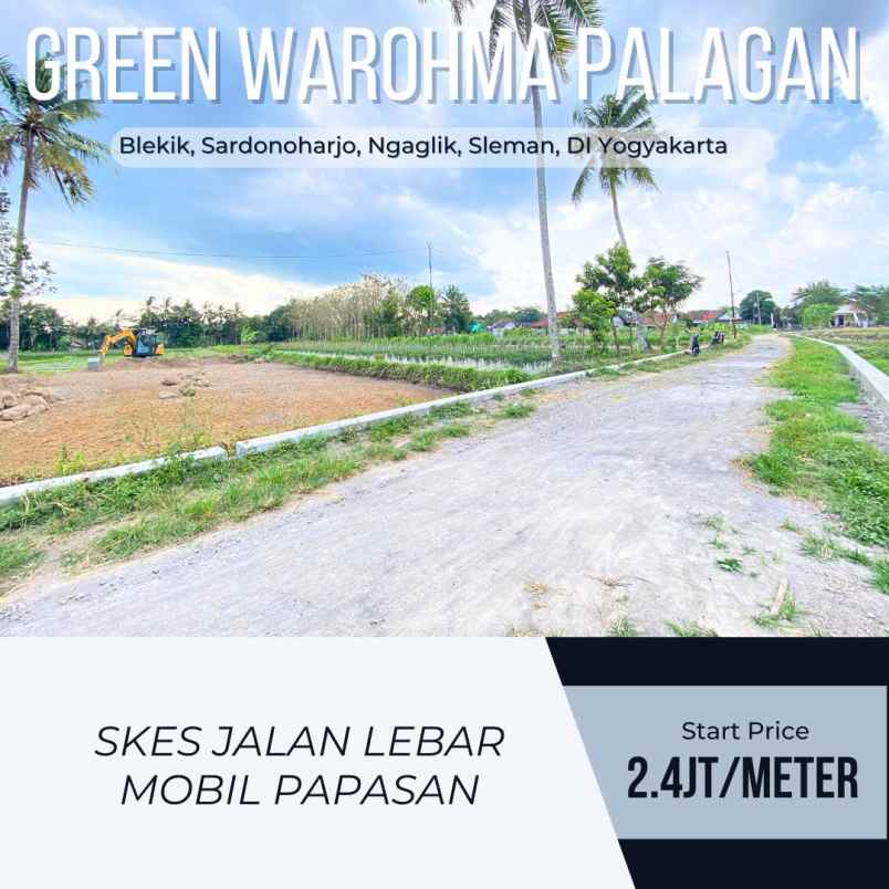 tanah murah di dekat jl palagan km 10 2 4jt meter