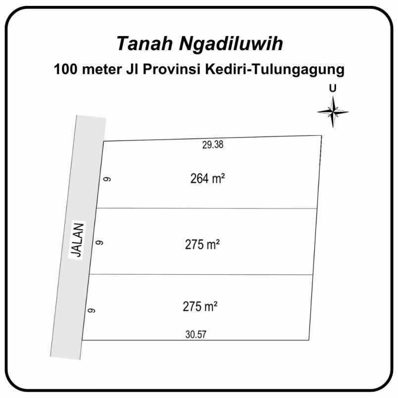 tanah murah kediri dekat stasiun ngadiluwih