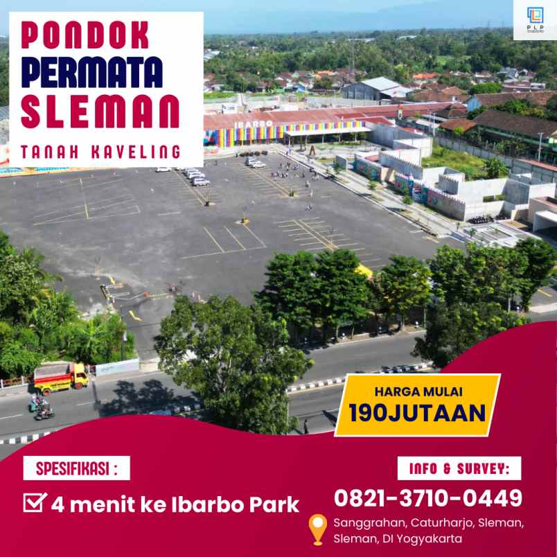 tanah pekarangan murah 190 jutaan selatan ibarbo park