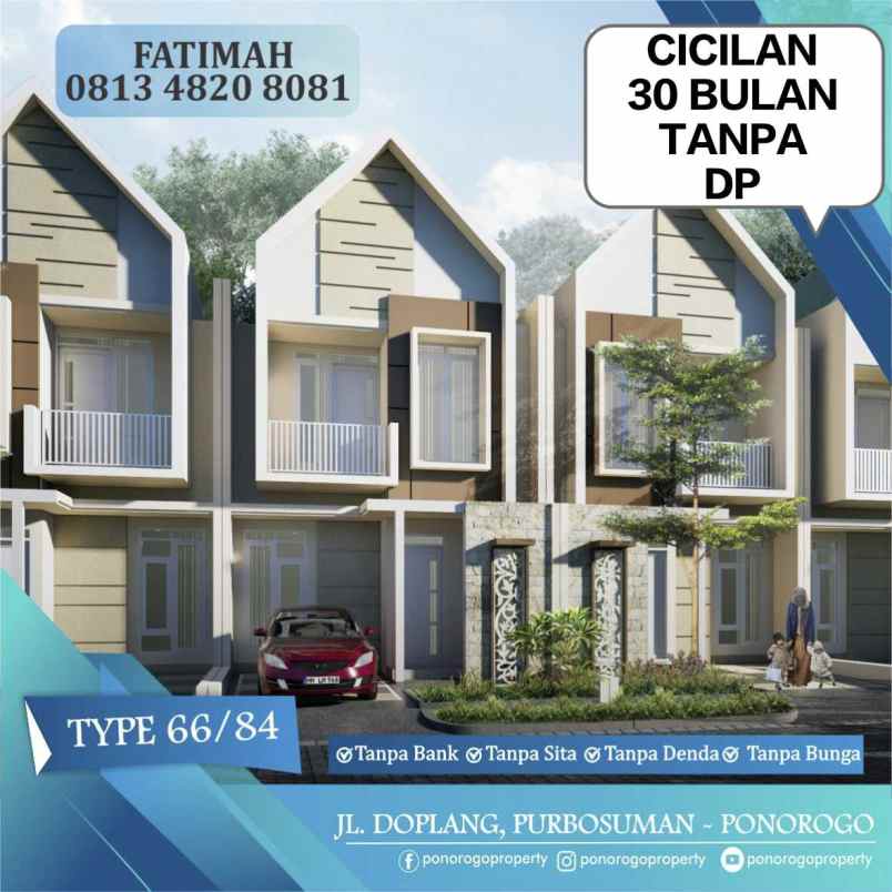 terlaris rumah syariah ponorogo grand viola townhouse