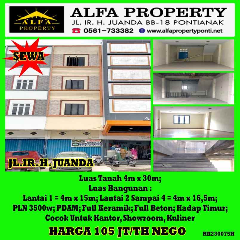 alfa property ruko ir h juanda kota pontianak