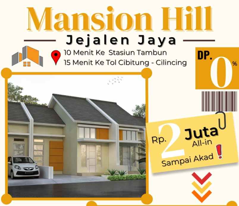 cluster smart home mansion hill jejalen jaya bekasi