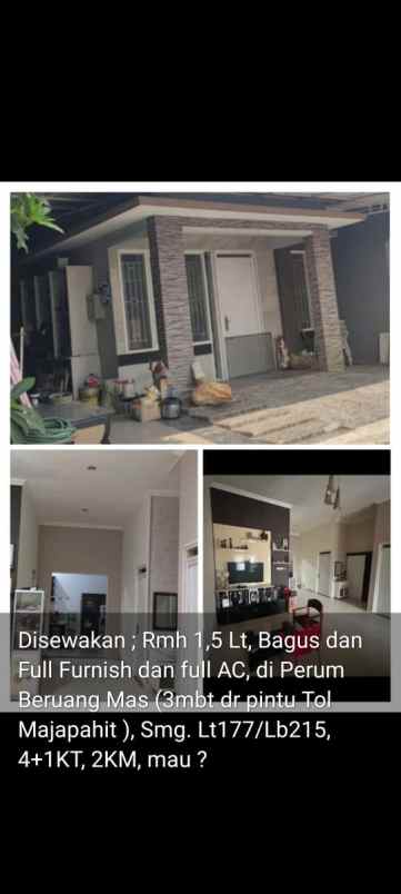 di sewakan rumah di perum beruang mss semarang