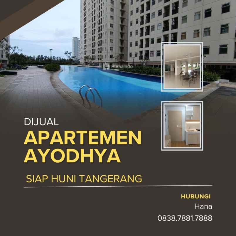 dijual apartemen ayodhya siap huni tangerang