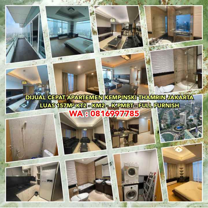 dijual apartemen jl mh thamrin menteng